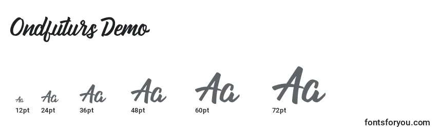 Ondfuturs Demo Font Sizes
