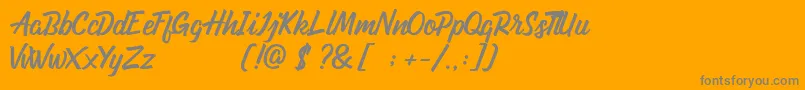 Ondfuturs Demo-Schriftart – Graue Schriften auf orangefarbenem Hintergrund