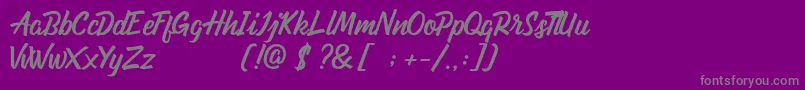 フォントOndfuturs Demo – 紫の背景に灰色の文字