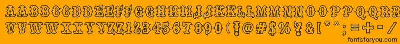 one percent font Font – Black Fonts on Orange Background