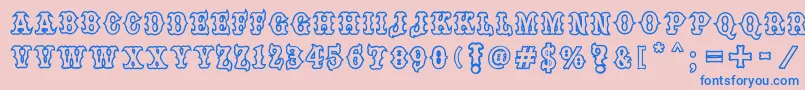 one percent font Font – Blue Fonts on Pink Background