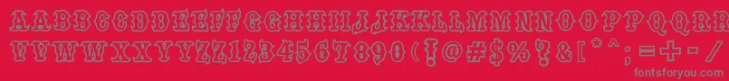 フォントone percent font – 赤い背景に灰色の文字