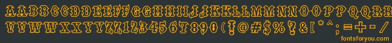 フォントone percent font – 黒い背景にオレンジの文字
