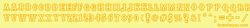 one percent font Font – Orange Fonts on Yellow Background