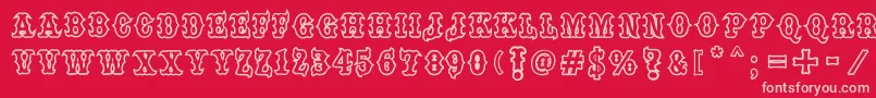 Czcionka one percent font – różowe czcionki na czerwonym tle