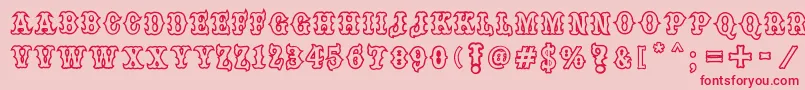 one percent font Font – Red Fonts on Pink Background