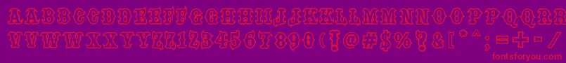 one percent font Font – Red Fonts on Purple Background