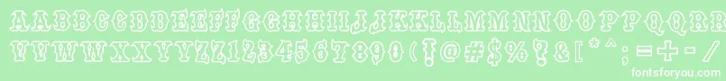 one percent font Font – White Fonts on Green Background