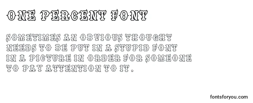 Fonte One percent font