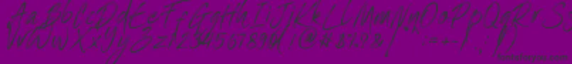 Шрифт One Piece   PERSONAL USE – чёрные шрифты на фиолетовом фоне