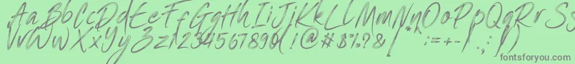 One Piece   PERSONAL USE Font – Gray Fonts on Green Background