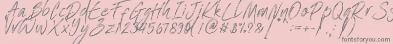 One Piece   PERSONAL USE Font – Gray Fonts on Pink Background