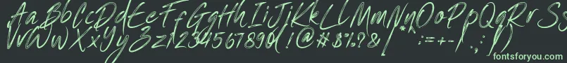 One Piece   PERSONAL USE Font – Green Fonts on Black Background