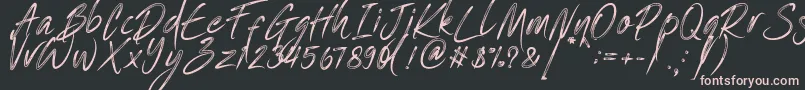 One Piece   PERSONAL USE Font – Pink Fonts on Black Background