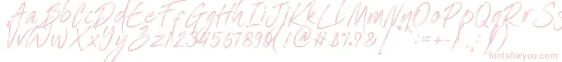 One Piece   PERSONAL USE Font – Pink Fonts on White Background