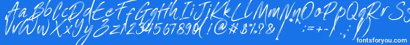 One Piece   PERSONAL USE Font – White Fonts on Blue Background