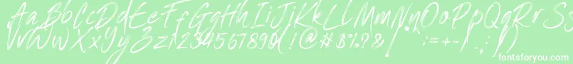 One Piece   PERSONAL USE Font – White Fonts on Green Background