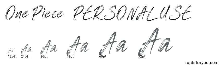 One Piece   PERSONAL USE Font Sizes
