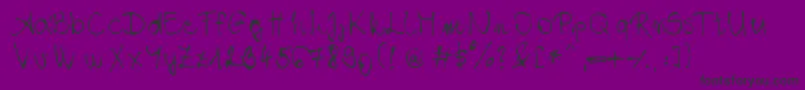 ChloeSHandwriting Font – Black Fonts on Purple Background