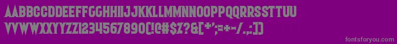 フォントOne Slice – 紫の背景に灰色の文字