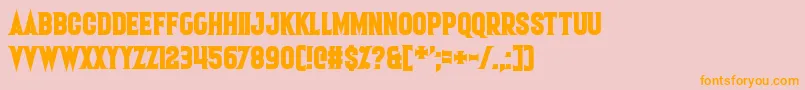 One Slice Font – Orange Fonts on Pink Background