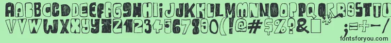 One Way Or Another Font – Black Fonts on Green Background