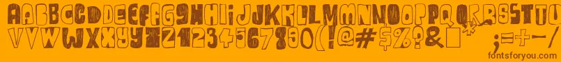 One Way Or Another Font – Brown Fonts on Orange Background