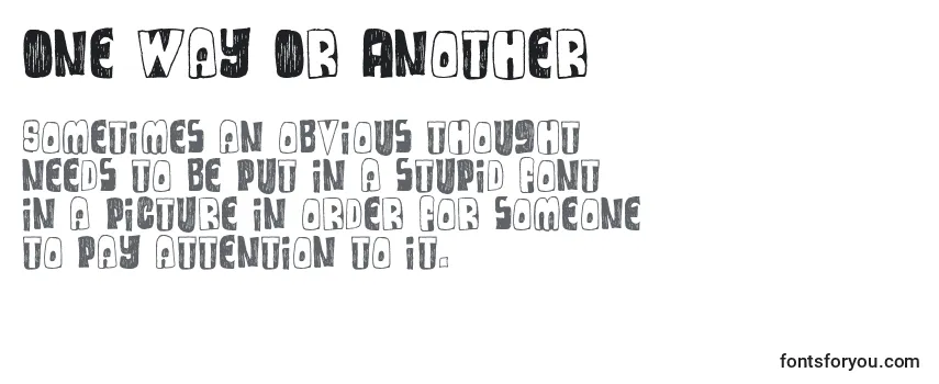 Schriftart One Way Or Another