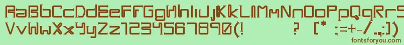 One Way Font – Brown Fonts on Green Background