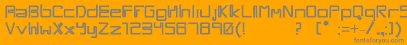 フォントOne Way – オレンジの背景に灰色の文字