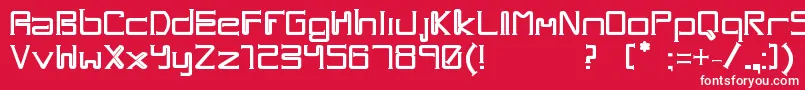 フォントOne Way – 赤い背景に白い文字