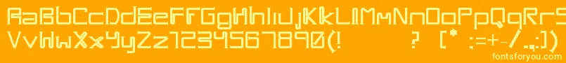 One Way Font – Yellow Fonts on Orange Background