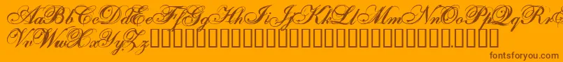 ONEFS    Font – Brown Fonts on Orange Background