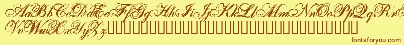 ONEFS    Font – Brown Fonts on Yellow Background