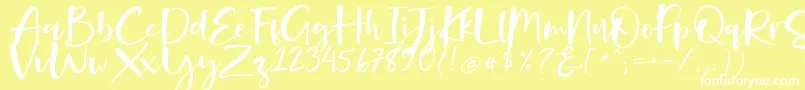 Onelove Free Personal Use Font – White Fonts on Yellow Background