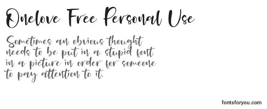 Review of the Onelove Free Personal Use Font