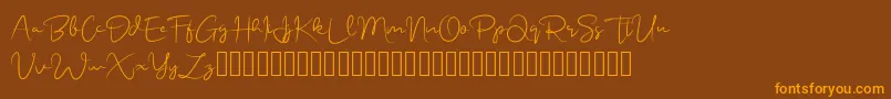 onelove Font – Orange Fonts on Brown Background