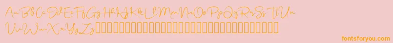 onelove Font – Orange Fonts on Pink Background