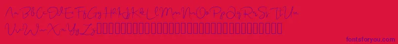 onelove Font – Purple Fonts on Red Background