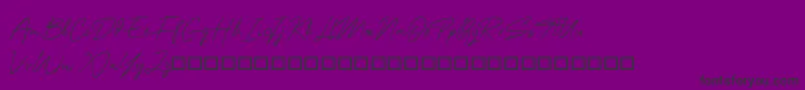 OneSignature Font – Black Fonts on Purple Background