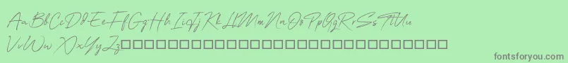 OneSignature Font – Gray Fonts on Green Background