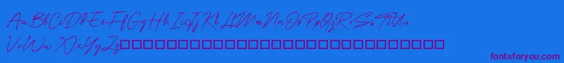 fuente OneSignature – Fuentes Moradas Sobre Fondo Azul