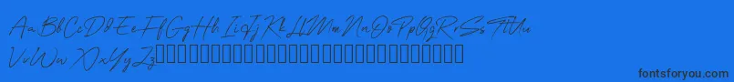 Lisätietoja OneSignature-fontista OneSignature-fontti – mustat fontit sinisellä taustalla