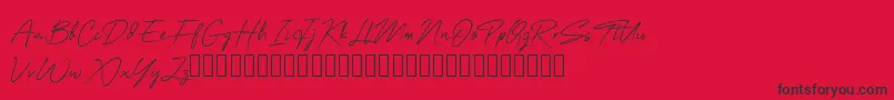 OneSignature Font – Black Fonts on Red Background