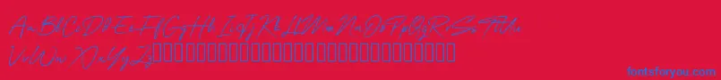 More about OneSignature Font OneSignature Font – Blue Fonts on Red Background