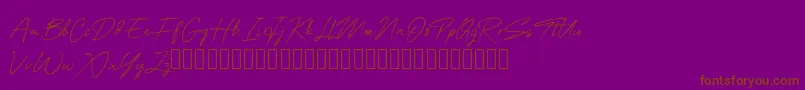 fuente OneSignature – Fuentes Marrones Sobre Fondo Morado