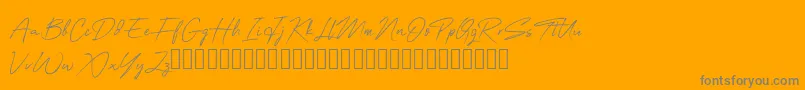 OneSignature Font – Gray Fonts on Orange Background