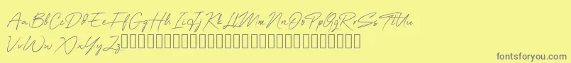 OneSignature Font – Gray Fonts on Yellow Background