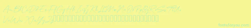 More about OneSignature Font OneSignature Font – Green Fonts on Yellow Background