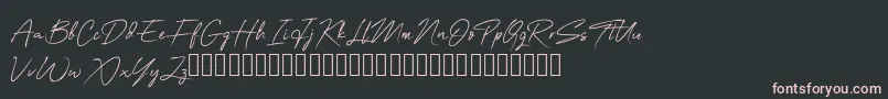 Więcej informacji o czcionce OneSignature Czcionka OneSignature – różowe czcionki na czarnym tle